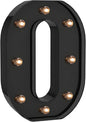 Foaky Black LED Letter Lights for Room Decor - Bedroom Wall Decor, Alphabet Lights for Home, Wedding, Party - Battery Operated （O）