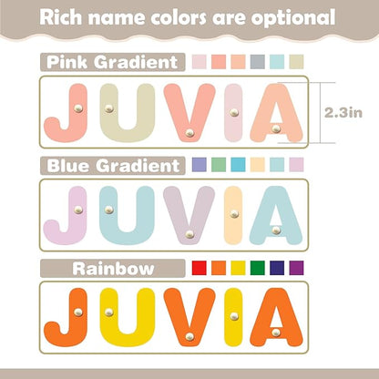 Personalized Name Puzzle for Toddlers - Custom Wooden Jigsaw Puzzles with Animals, Montessori Learning Toys, Baby Birthday Gift for 1, 2, 3 Year Old Boy or Girl (Name Puzzle-01)