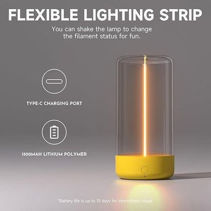 AUGE LIGHT Mini Minimalist Table Lamp Cordless LED Desk Lamp Rechargeable Modern Night Lights Portable Nightstand Lamps Unique Ambient Light Mood Lighting for Bedroom, Beside, Nursery