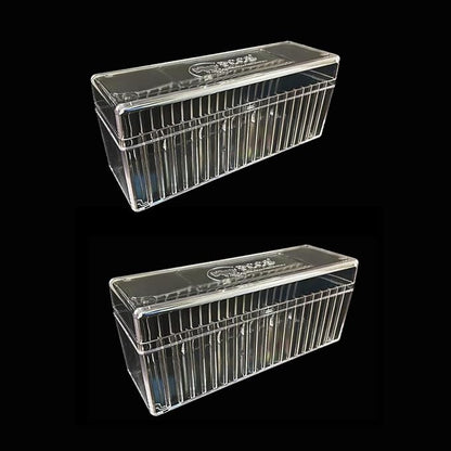 MUDOR 2 Pack Coin Slab Storage Box, Plastic Coin Slab Holder for Coin Collectors, Transparent Coin Holder Case Compatible with 20 Slab PCCB PCGS Coin Holders, Olny Box