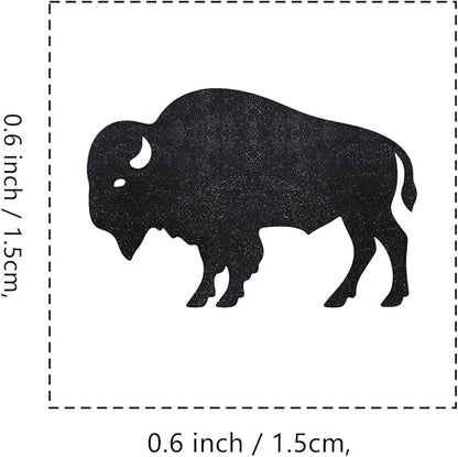 American Bison Buffalo Rubber Stamp, 3/5 Inch Small Mini Stamp for Scrapbooking Card Making Planner