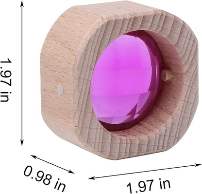 20PCS Wooden Gem Blocks Stacking Toys,Colorful Acrylic Windows Blocks, Rainbow Crystal Acrylic Building Cubes Educational Sensory Training Crystal Toys (20PCS Round Gem Blocks)