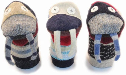 Cate & Levi - Hand Puppet - Premium Reclaimed Wool - Handmade in Canada - Machine Washable (Walrus)