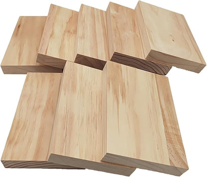 8PCS Rectangle Wood Boards Unfinished Wood Blocks for Crafting, 6x4x0.8in Blank Whittling Wooden Blocks for Wood Carving,Painting & Burning