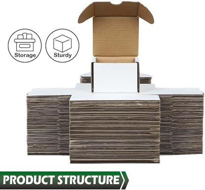 GRAND ORANGE 50 Pack 200 Count Trading Card Storage Boxes Corrugated Paper Cardboard Organizer for Sports Gaming Cards Trading Paper Boxes