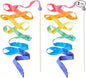 Sarah's Silks Rainbow Streamer - 8' Long Ribbon Wand for Kids, Pretend Play, Dance, Baton Stick Twirling, and Gymnastics Party Favors | 100% Silk and Wood Montessori and Waldorf Toys