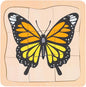 jojofuny Wooden Multi Layered Puzzles, Life Cycle of Butterfly, Cartoon Montessori Toy DIY Puzzle Early Educational Toy for Children Kids