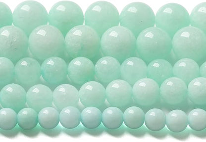 4MM 86PCS Natural Stone Amazonite Chalcedony Loose Beads for Jewelry Making DIY Bracelet Necklace 1 Strand