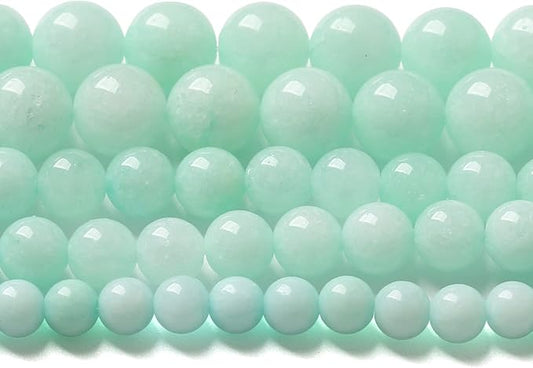 4MM 86PCS Natural Stone Amazonite Chalcedony Loose Beads for Jewelry Making DIY Bracelet Necklace 1 Strand