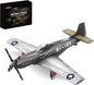 P51 Mustang Fighter Jet Building Set- Compatible with Lego Military Plane, Military Army Airplane for 8-14 Years Boys and Adults as Gifts