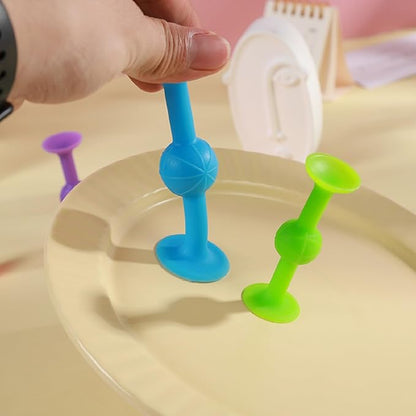 Suction Bath Toys for Baby, 12 Piece Starter Set Suction Cup Toys Preschool Sensory Fidget Toys for Toddlers 1-3 4-8 | No Hole Bath Toy | BPA Free Bath Toys (Large Size)