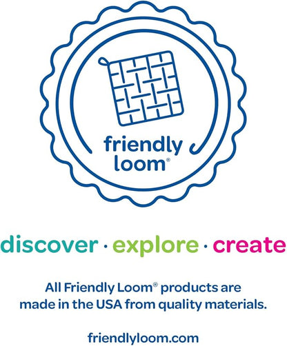 Friendly Loom Potholder Pro Weaving Kit | 10”x10” Sturdy Metal Loom and Quality Cotton Weaving Loops | Complete Kit to Weave 2 Large, Durable Potholders | Made in The USA