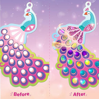 Imagimake Mirror Mosaic Butterfly & Peacock Kids Art Set | DIY Craft Kit | Foil Stickers for Kids | Mosaic Kit | Travel Toys | Birthday Gift for Girls and Boys Ages 3,4,5,6,7,8