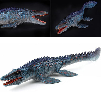 Jurassic Large Mosasaurus Dinosaur Toy Figure, 13.4" Realistic Giant Sea Monster Figurine, Educational Prehistoric Water World Ocean Creature for Model Decoration, Display, Collectors