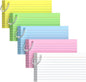 250-Pack Colored Index Cards 3x5 Inch w/Key Ring – 180gsm Heavyweight Flashcards – 5 Vibrant Colors Flash Cards (White Pink Blue Yellow Green) – Perfect for Study & Notes, Students School Supplies