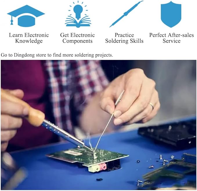 ISolderStore Soldering Practice Kit Electronic Lighter Electronic DIY Kits DIY Soldering Project Solder Kits