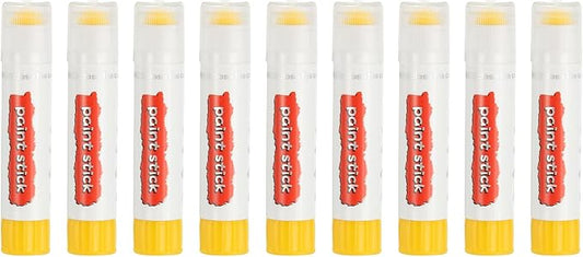PATIKIL Solid Tempera Paints, 9 Pcs Washable Quick Drying Paint Sticks Paint Pens for Artists Beginners Art Supplies, Light Yellow