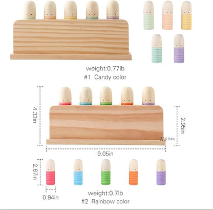 Pop Up Puppets | Multicolor Wooden Color Sorting & Montessori Color Matching Toys | Preschool Learning Educational Toys for Kids Boys & Girls Ages 3+