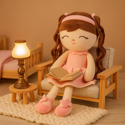 Soft Baby Doll Toys (16'') Baby Rag Doll for Girls Birthday Gift Christmas Plush Toys Gift for Toddler Kids (Pink)