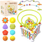 Montessori Sensory Cube for Toddlers 18 Months + | Educational Activity Center with Elastic Sides | Baby Learning Toys, Wonderful Gift for Birthday Boys & Girls