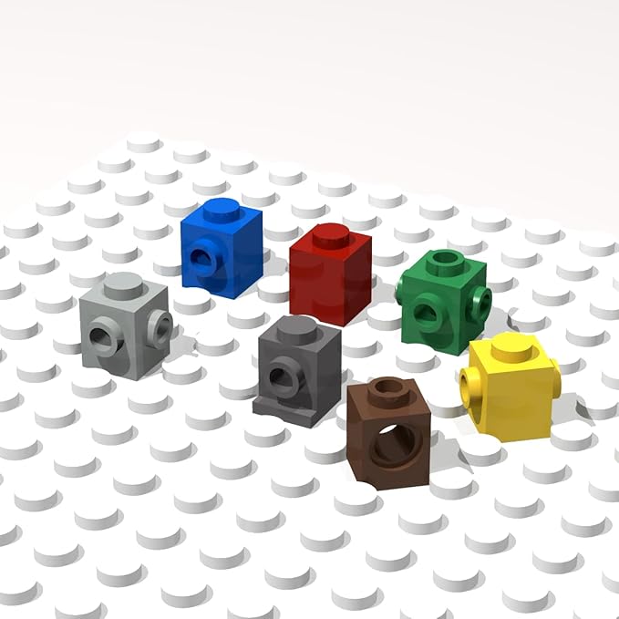 Classic Building Brick Bulk, Brick 1x1 with Hole Opposite 260 Piece, Compatible with Lego Parts and Pieces: (Color:Light Gray)