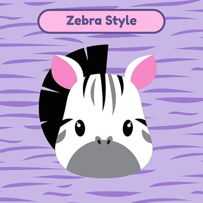 Baby Doll Stroller for Toddlers 1-3, Pillow Animal Toy Baby Stoller for Dolls, Pink & Purple Folding Baby Toy Stroller for Dolls, Foldable Stroller for Girls, for Kids (Zebra)