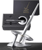 novium Hoverpen Interstellar - Luxury Pen Made With Aerospace Alloys, Unique Aesthetic, Free Spinning Executive Pen, Desk Decor (Starlight Silver, 18K-Gold)