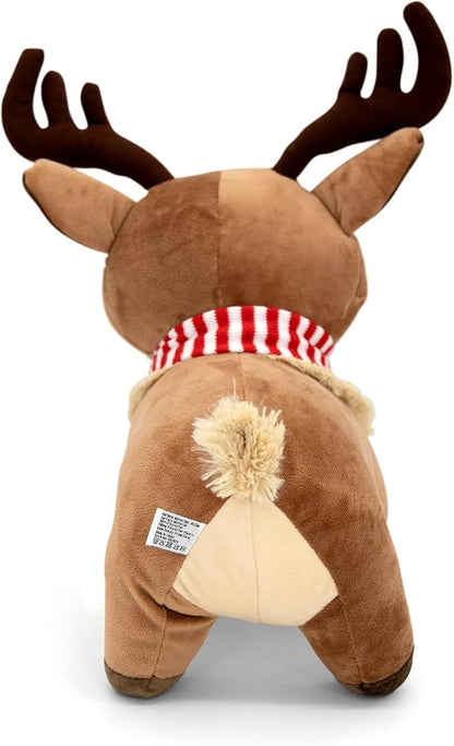 Plush Reindeer Stuffed Animal - Holiday Deer Characters with Antlers Toy for Kids - Christmas Decor Animals - Small Plushie Toys - 12 Inch - Ralphie