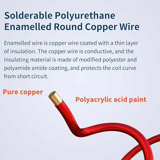 BNTECHGO 36 AWG Magnet Wire - Enameled Copper Wire - Enameled Magnet Winding Wire - 1.0 lb - 0.0049" Diameter 1 Spool Coil Red Temperature Rating 155℃ Widely Used for Transformers Inductors