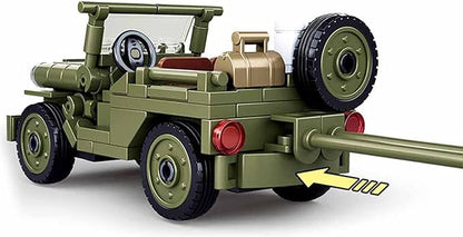 World War 2 Landing Craft Building Toys WW2 Military Vehicle Brick Set, WWII Army Warship Boat Model Block with 4 Soldiers Figures (325 Pieces)
