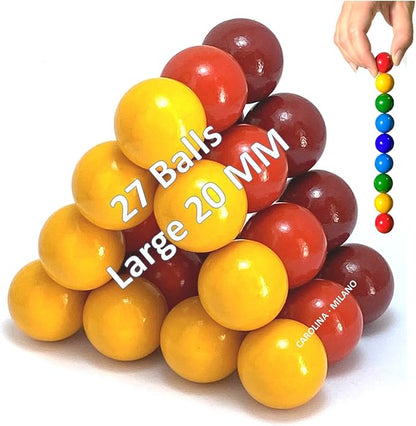 Science Kit Toys 27 PCS Colorful Magnets Building Blocks, Large Hematite Magnetic Stones, Stress Relief Autism, Home Office Kids Adults Intelligence Development Educational Birthday Party