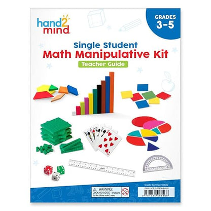 hand2mind Individual Student Manipulative Kit for Kids Ages 8-10, Individual Practice for Kids at Home Or Classroom, Easy to Follow Guide, Math Manipulative Supplies, Homeschool Supplies (Set of 12)