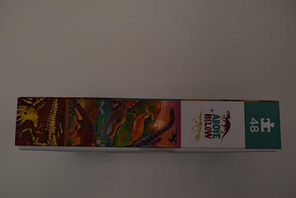 Crocodile Creek Above + Below 48-Piece Jigsaw Floor Puzzle - Fun Floor Puzzles for Kids Ages 4-8 - Dinosaur World - 27 x 20 inches Finished