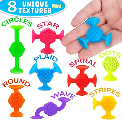 24 Pcs Bath Toys for Kids Ages 3+, Suction Cup Toys for Autistic Children, Travel Window Stem Learning Toys, Bathtub Toys with Dinosaur Eggshell Storage