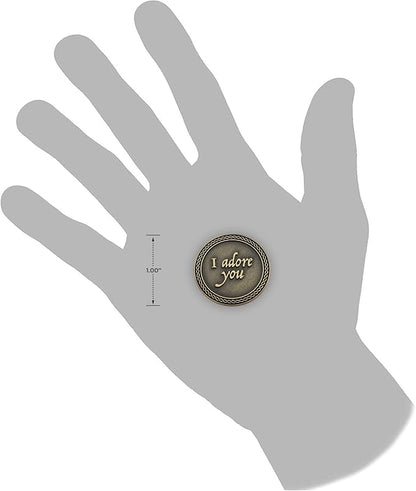 Bulk Set of 3 Romantic Love Expression Coins, I Adore You, I Want a Lifetime with You, Anniversary Pocket Tokens for Date Night, Love Gift for Men & Women, from Him or Her