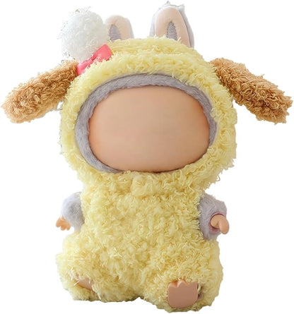 17cm Doll Clothes Set, Overalls Set for 6.7inch Doll Suit, Faking Animal Style Outfit Jumpsuit, Cute Fashion Dress Up Clothes Accessories for 1st/2nd/3rd Gen Dolls (Dog)