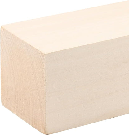 4 PCS 6 x 3 x 3 Inch Basswood Carving Blocks, Whittling Wood Blocks, Unfinished Basswood Carving Blocks for Beginners, DIY Crafting, Sculpture Artist