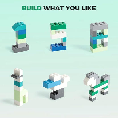 1500 Pieces Building Bricks, Classic Bulk Small Blocks, Classic Bricks Set Basic Building Blocks Compatible with All Major Brands(Natural Colors)