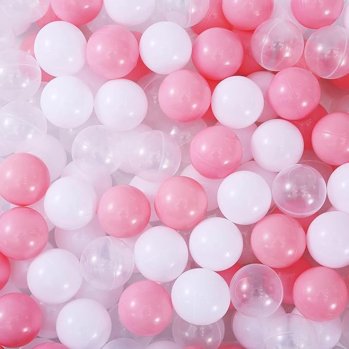 MoonxHome Ball Pit Balls for Toddlers, BPA Free Crush Proof Plastic Toy Balls for Ball Pit, Children's Pool Water Toys, Macaron Ocean Balls for Play Tent 2.15 Inch Pack of 100…