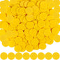 Coopay 300 Pieces Plastic Learning Counters Disks Bingo Chip Counting Discs Markers for Math Practice and Poker Chips Game Tokens,1 Inch (Yellow Style 1)