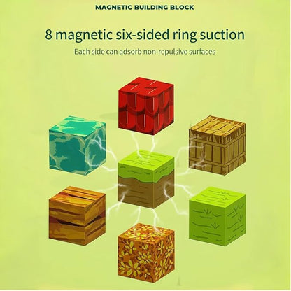 100 Pcs Magnetic Building Blocks, Enhance STEM Learning, Creative Play & Logical Thinking, Durable & Vibrant Color with Light Up Blocks, Ideal for Classroom & Screen-Free Entertainment (Farm)
