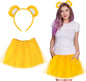 Halloween Bear Costume Accessories Bear Ear Headband and Tutu Skirt Set for Halloween Cosplay Party Dress Up
