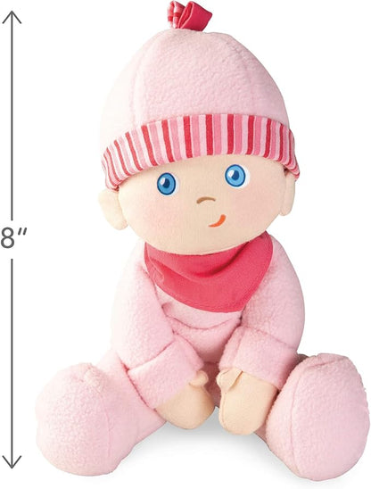 HABA Doll Snug Up Luisa 8" My First Baby Doll, Machine Washable & Safe for Birth & Up, Newborn Toys