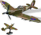 WW2 Military Fighter Jet UK Spitfire F.MK.la Plane Building Block Set, 682PCS Army Airplane Models Kit, Compatible with Lego,Airplane Toys Gifts for Ages 6+ Kid and Adult