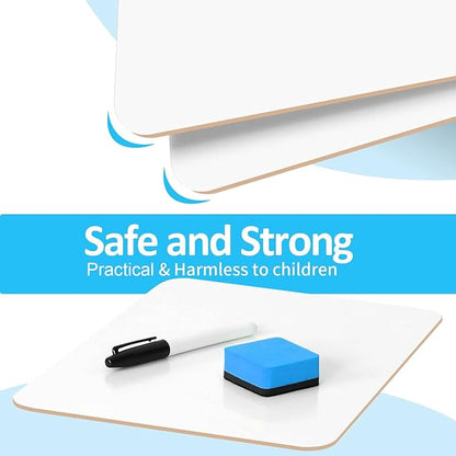 Dry Erase LapBoards, PANDRI 16 Pack Double Sided 12.5 x 9 Inch Whiteboards with 16 Erasers and 16 Markers, Dry Erase Boards for Students Classroom Teacher Supplies