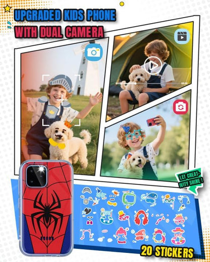 Kids Smart Phone, 3.5'' Touchscreen Kid Phones with Dual Camera, Educational Toddler Learning Toys for 3-10 Year Old Boys, Christmas Birthday Gifts, Music Player, Habit Tracker, Games