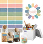 STARLIBOO Removable Freezer Labels, 1x2 Inch Color Coding Removable Label for Food Containers, 360 Freezer Stickers Tape to Write on/Waterproof/Easy Peel Off(8 Colors Morandi)