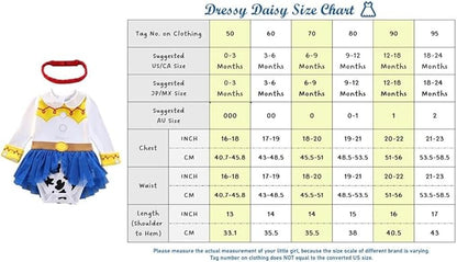 Dressy Daisy Princess Onesie Romper Fancy Dress Costume Halloween Birthday Bodysuit Outfit with Headband for Infant Baby Girl