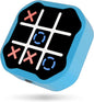 3-in-1 Electronic Tic Tac Toe Game, Handheld Travel Toy with Silent Mode, Fun for Kids and Adults, Blue