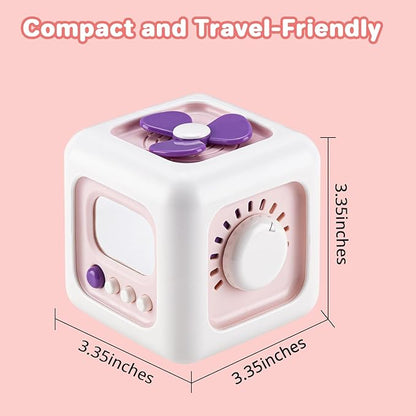 Busy Board for 1 Year Old Boy Gifts, Activity Cube Montessori Toys for Babies 12-18 Months, Car Travel Airplane Sensory Toys for Toddlers 1-3, Birthday Gifts for 1 Year Old Boys Girls